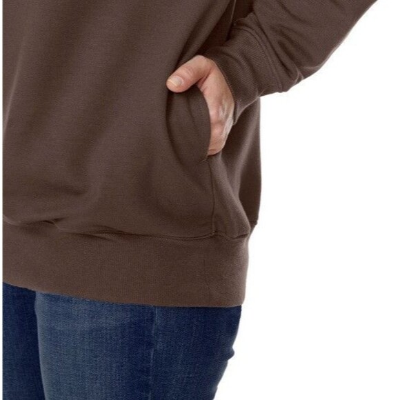 NWT Buffalo Ladies' Hoodie with Side Pockets Moccachino Brown Size Large - Picture 4 of 4